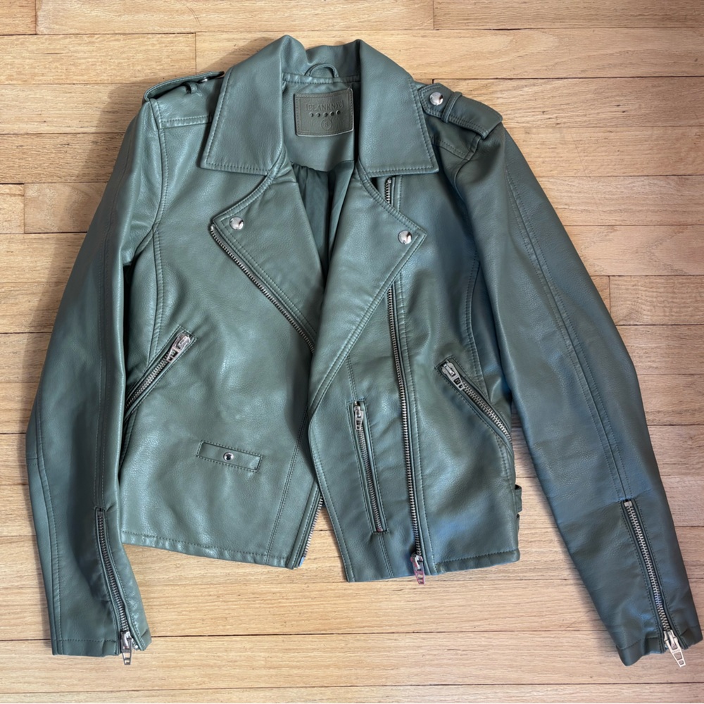BLANKNYC green “leather” jacket | Size Small